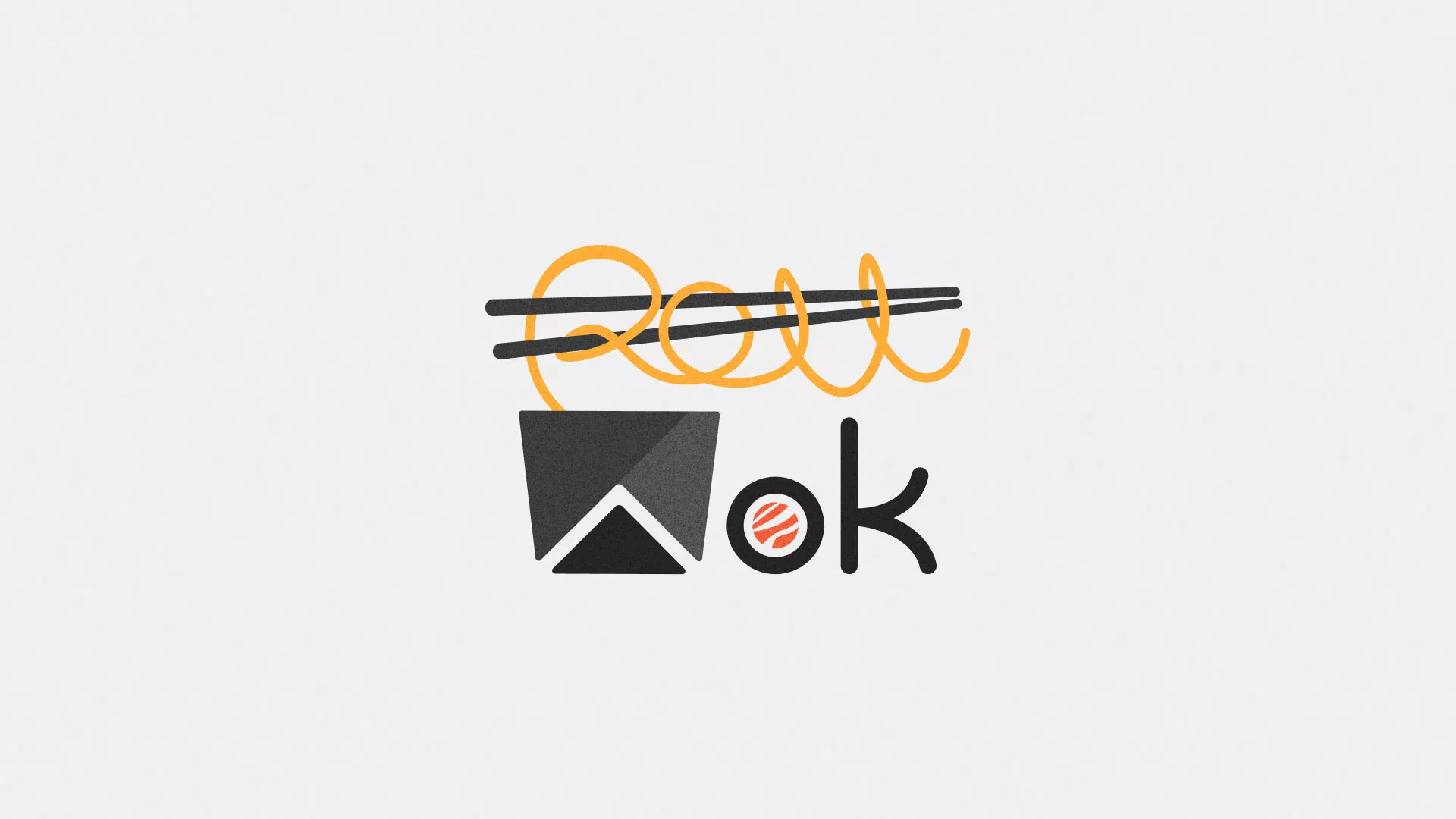 Разработка логотипа суши-бара «Roll Wok Club» в Дигоре