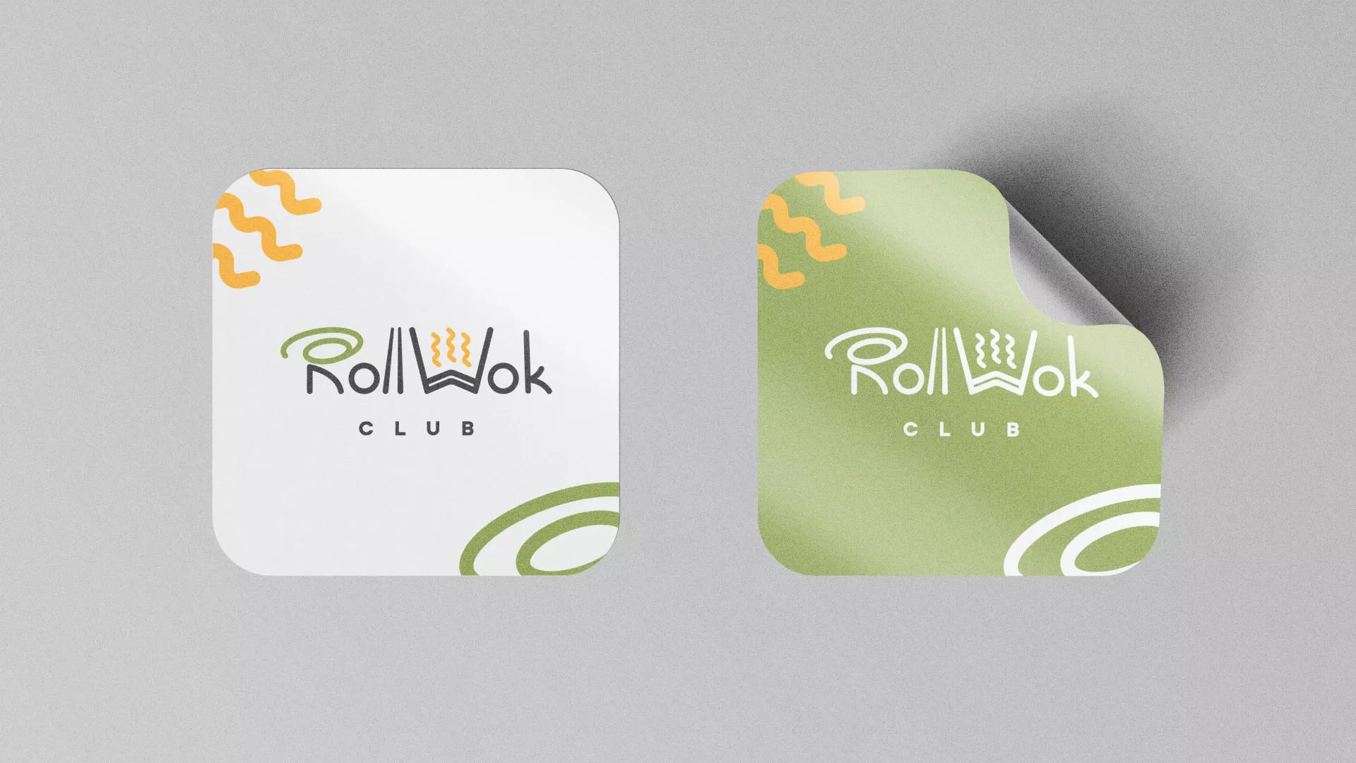 Разработка логотипа и фирменного стиля суши-бара «Roll Wok Club» в Дигоре